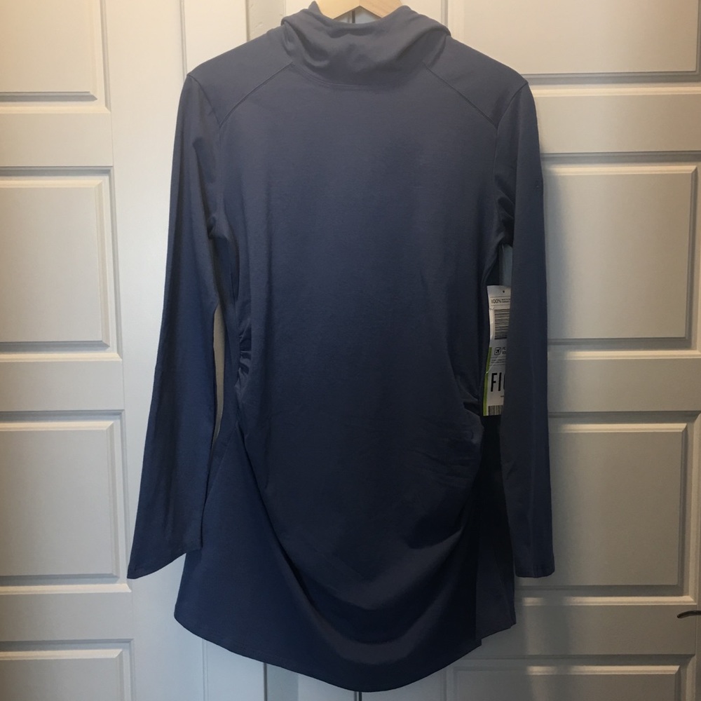 Figs Women's Slate Blue Hooded Tunic Sweatshirt